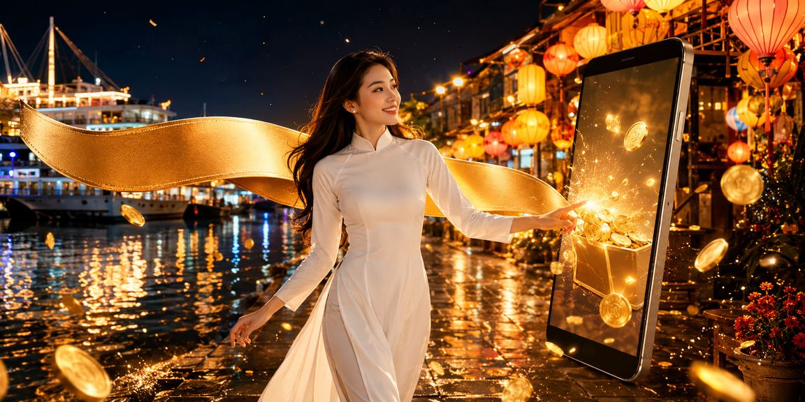 Thiếu nữ Nha Trang trong trang phục áo dài nhận phần thưởng VIP tại bãi biển